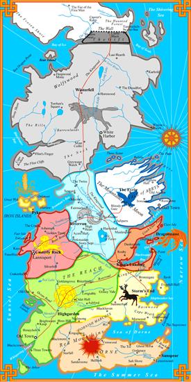 fantastyka - Mapa polityczna Westeros.gif